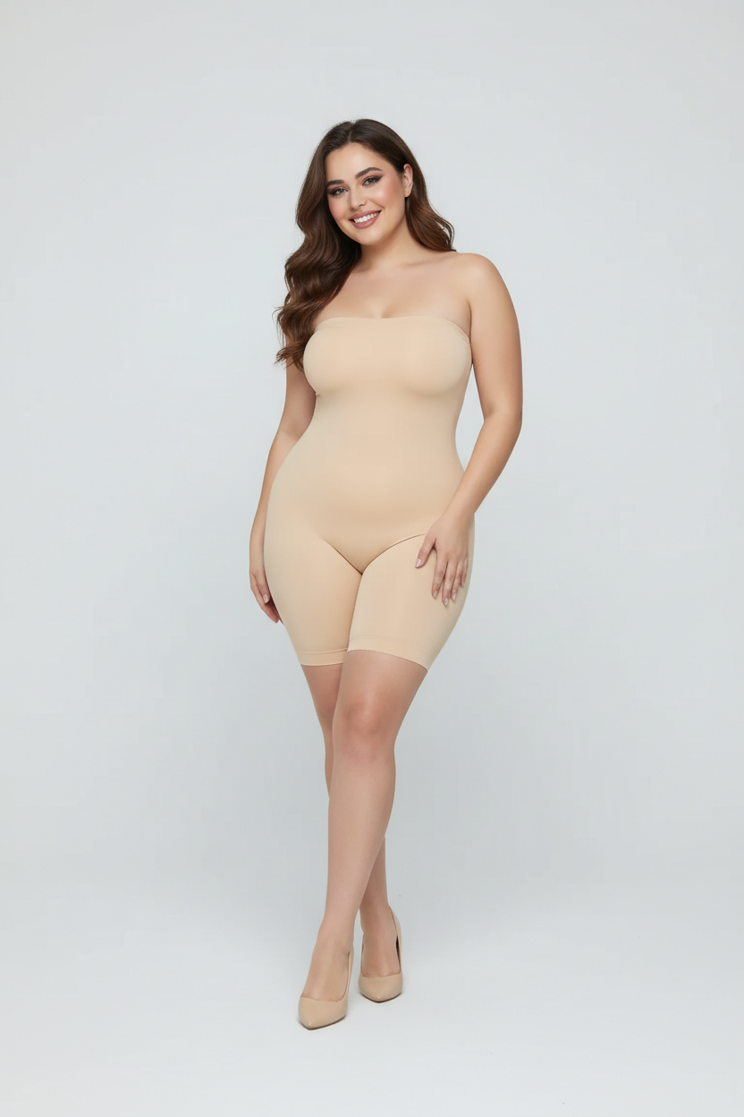 Quinty - Schulterfreie Shaper Bodysuit