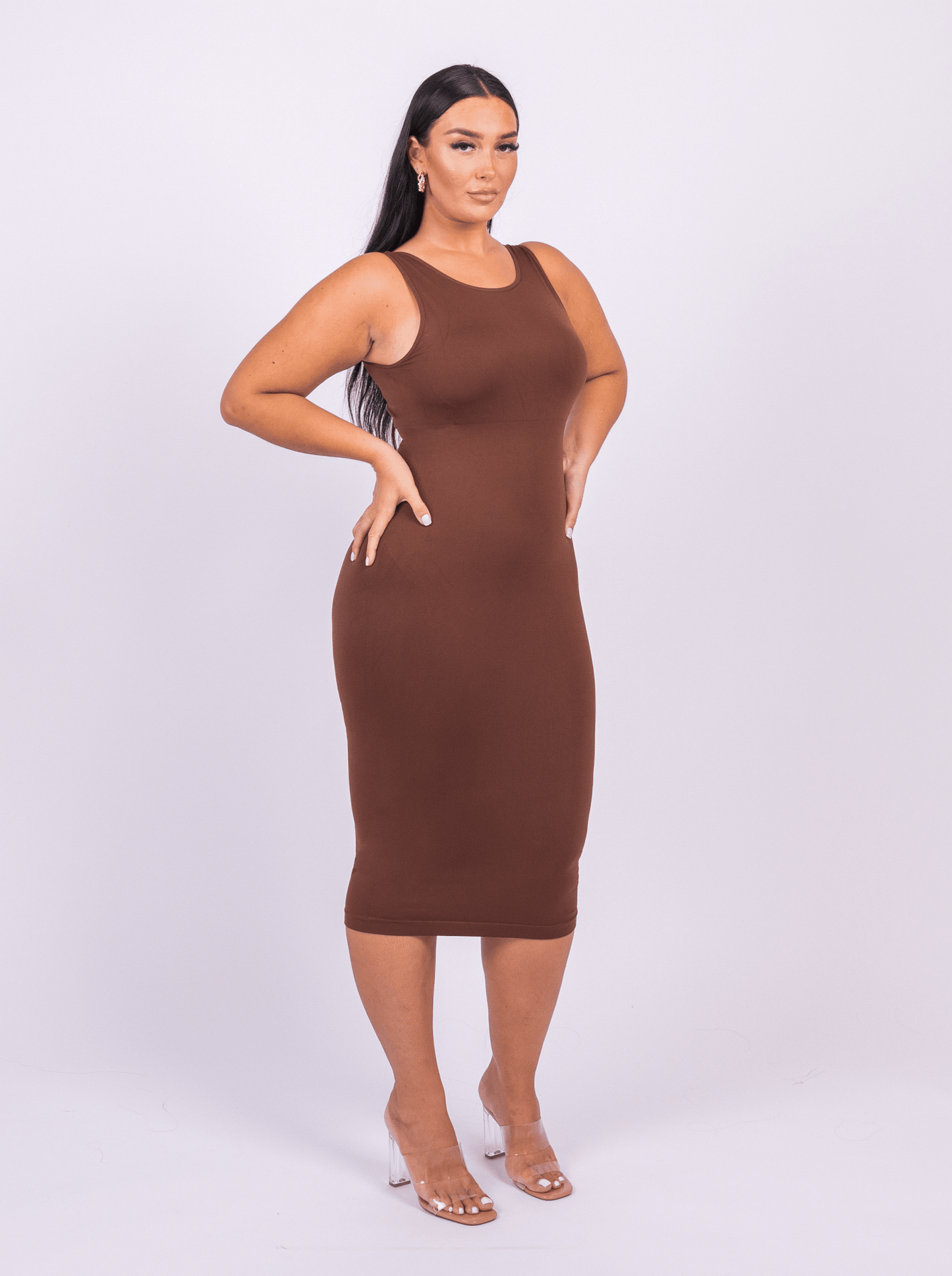 Shaper Maxi Kleid mit U-Rücken