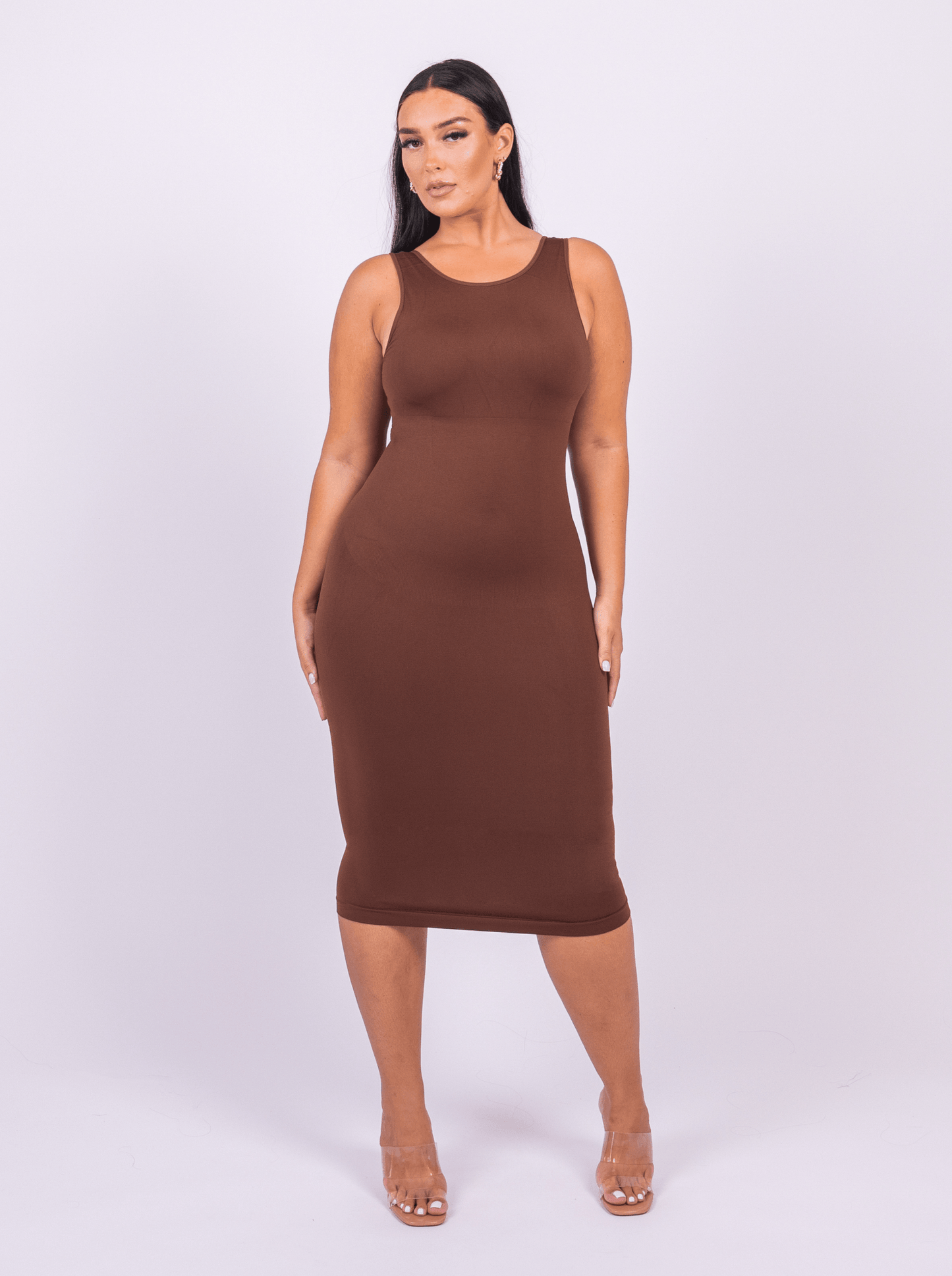 Shaper Maxi Kleid mit U-Rücken