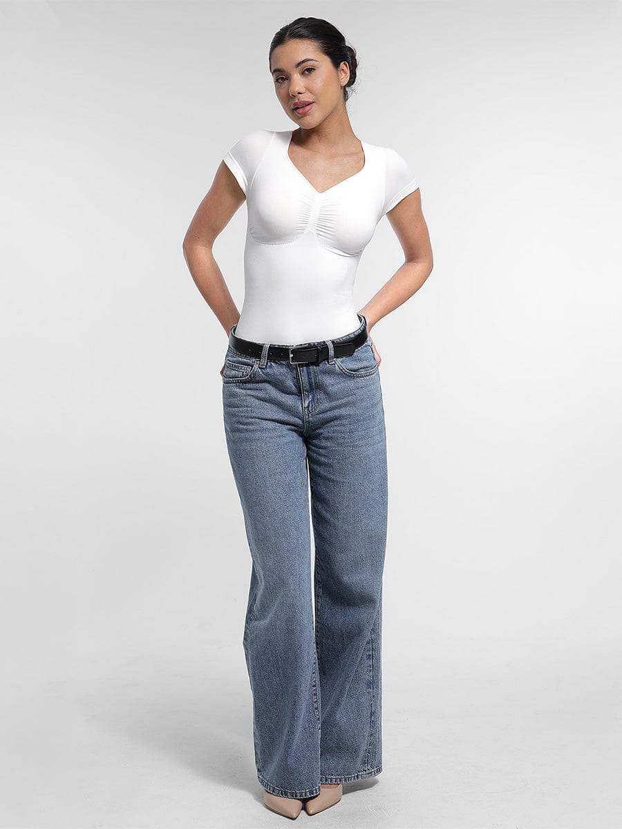 V-Ausschnitt Sculpting T-Shirt-Body