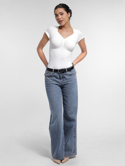 V-Ausschnitt Sculpting T-Shirt-Body