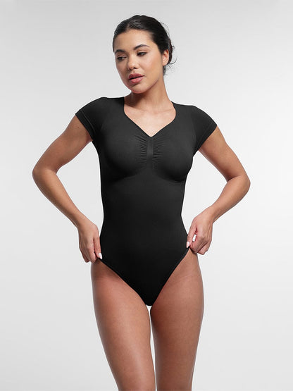 V-Ausschnitt Sculpting T-Shirt-Body