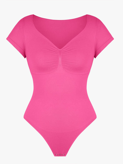 V-Ausschnitt Sculpting T-Shirt-Body