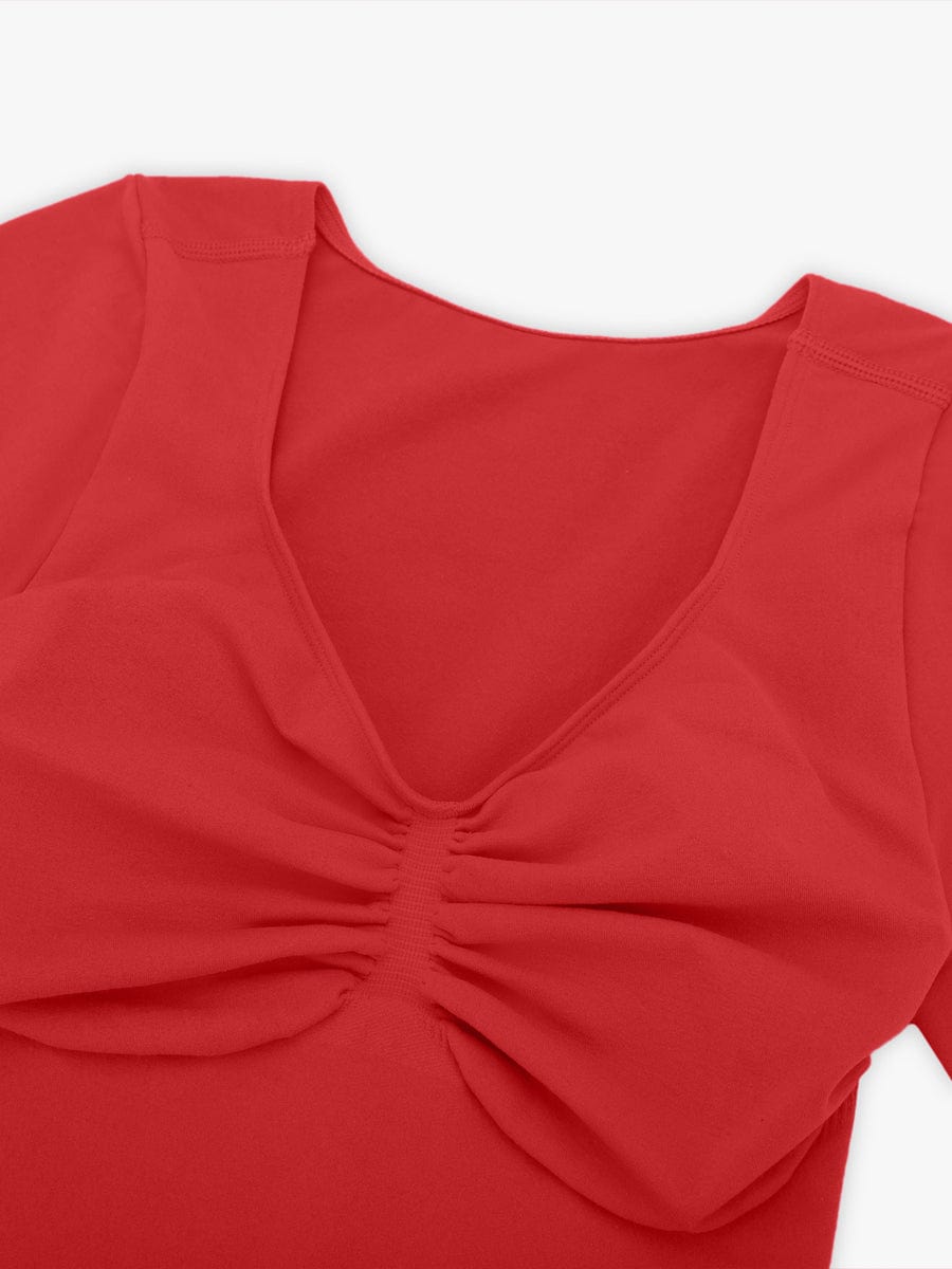 V-Ausschnitt Sculpting T-Shirt-Body