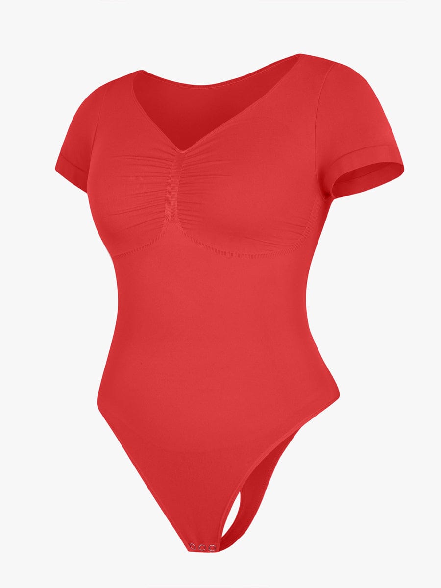 V-Ausschnitt Sculpting T-Shirt-Body