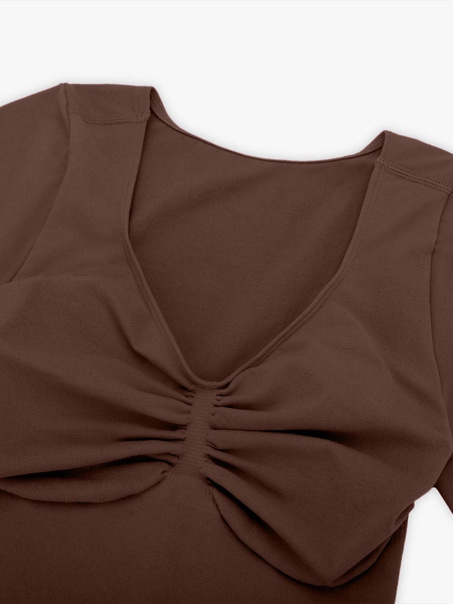 V-Ausschnitt Sculpting T-Shirt-Body