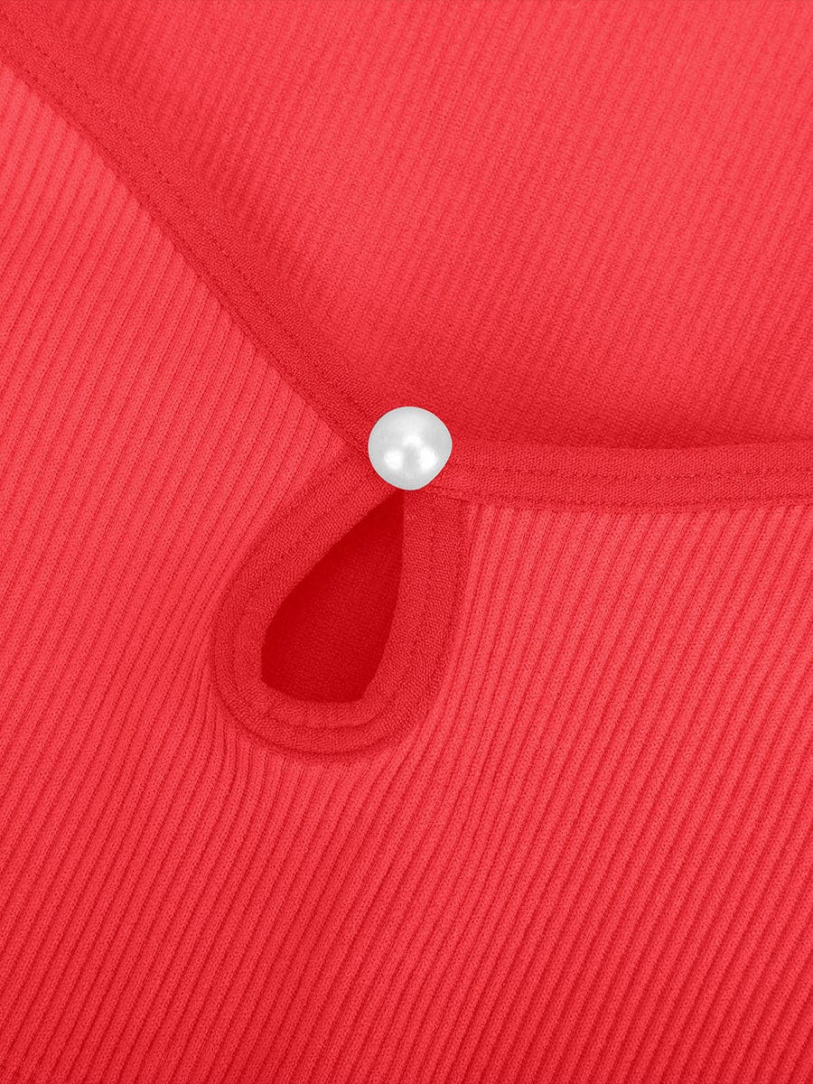 Hohler Scoop-Ausschnitt String-Body