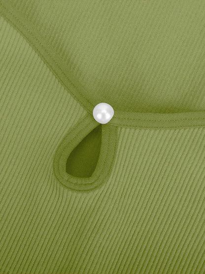 Hohler Scoop-Ausschnitt String-Body