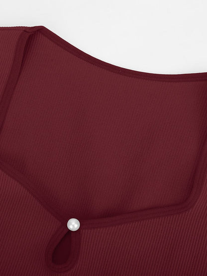 Hohler Scoop-Ausschnitt String-Body