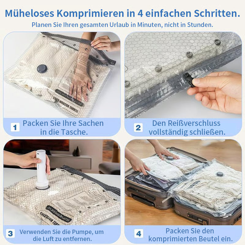 Reisefix™ Vakuum-Reisebeutel Set